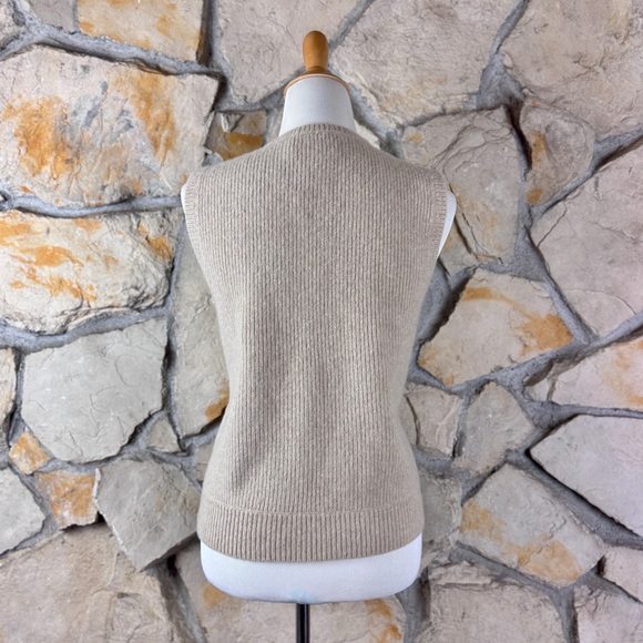 Ralph Lauren Rugby c. 1990 Wool Fair Isle Sweater Vest Sand Dollar | M - Picture 3 of 4